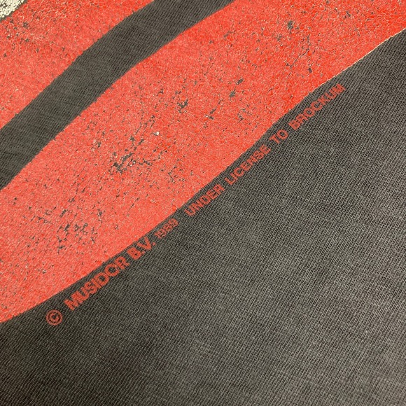 Vintage Rolling Stones Shirt Mens M Black Red 1989 Urban Jungle Europe Tour 80s - Picture 4 of 16